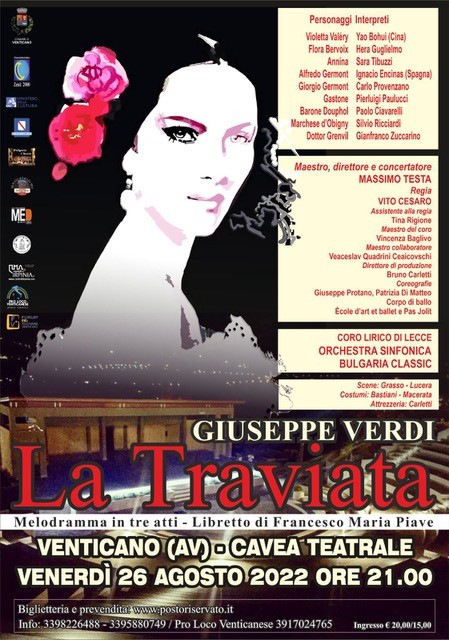 “La Traviata” Venerdi 26 Agosto 2022 – Pro Loco di Venticano