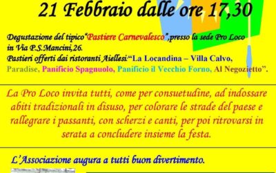 Carnevale di Aiello – “30°esimo Ballo in maschera”, 21 Febbraio